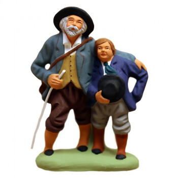 Santon Aveugle et son fils 6-7 cm Santon Aveugle et son fils 6-7 cm