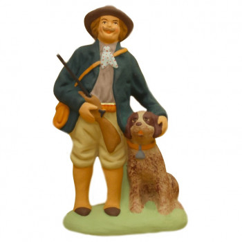 Santon Chasseur avec son chien 6-7 cm Santon Chasseur avec son chien 6-7 cm