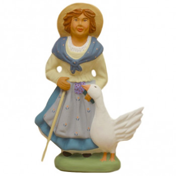 Santon Femme à l'oie 6-7 cm Santon Femme à l'oie 6-7 cm