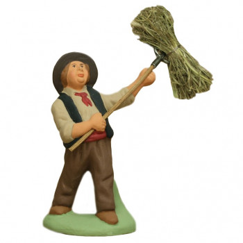 Homme avec fourche de foin 6-7 cm Homme avec fourche de foin 6-7 cm