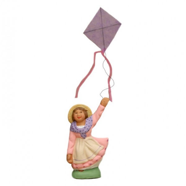 Petite fille au cerf-volant 6-7 cm 