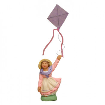 Petite fille au cerf-volant 9 cm