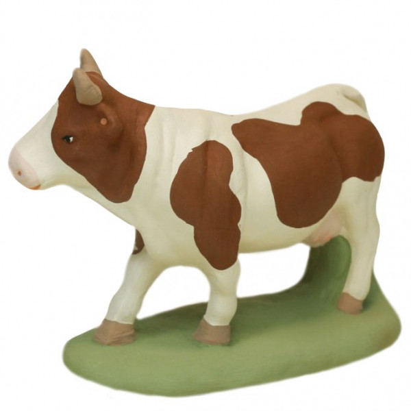 Vache tache marron 9 cm 