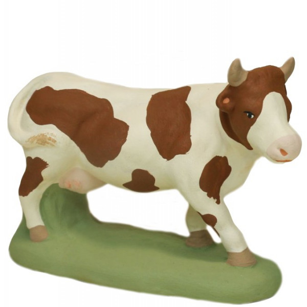 Vache tache marron 9 cm 