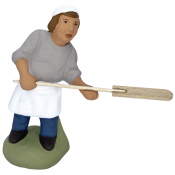 Santon boulanger qui enfourne 6-7 cm Santon boulanger qui enfourne 6-7 cm