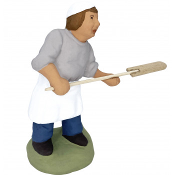 Santon boulanger qui enfourne 6-7 cm Santon boulanger qui enfourne 6-7 cm