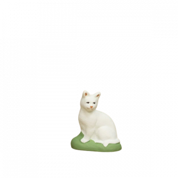 Santon Chat blanc 9 cm