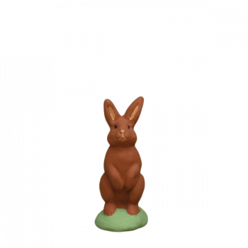 Santon lapin droit roux 6-7 cm