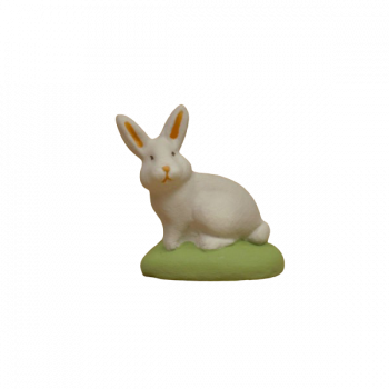 Santon lapin assis gris 6-7 cm