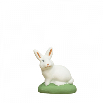 Santon lapin assis blanc...