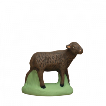 Santon mouton droit noir 9 cm