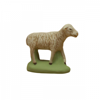 Santon mouton droit blanc 9 cm