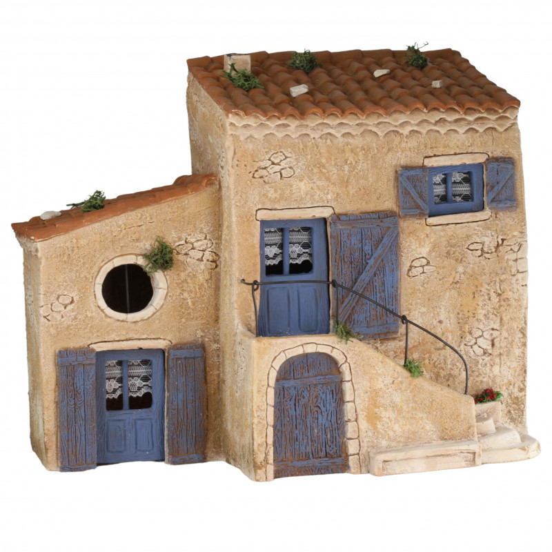 LOT 4 PERSONNAGES Santons Pour Creche De Noel Anciens, Petit Jesus Et